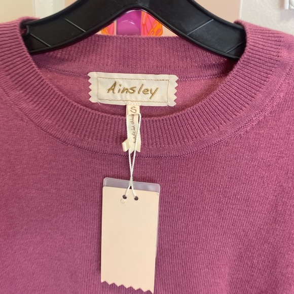 NWT Ainsley Mauve Wool & Cashmere Knit Top - Picture 2 of 7